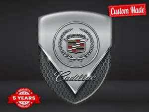Cadillac Emblema Bombato Finitura Top Etichette Cupola Superiori